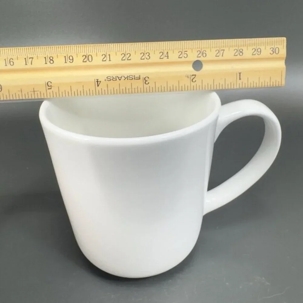Maison Neuve White Stoneware Ceramic‎ Coffee Mug Cup Set 2 Mugs Cup Kitchenware